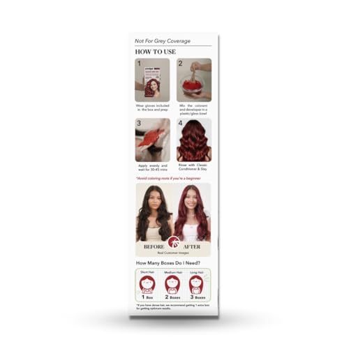 Image of Paradyes Cherry Coke No Bleach Glossy Hair Tint with 7-in-1 Hair Colouring Kit