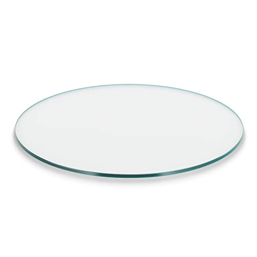 image for The Better Bevel 42 inch Round Glass Table Top - Clear Tempered Glass 