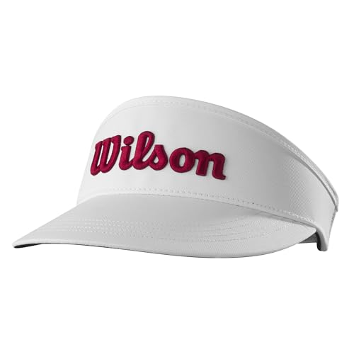 WILSON Men's Standard Tour Visor, White/Red