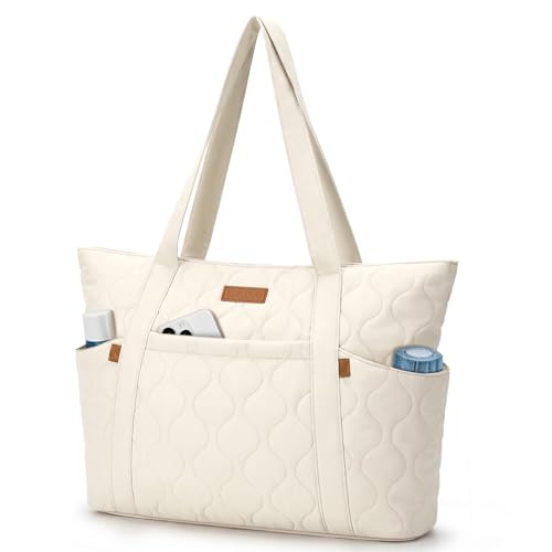 Lekespring Sac Cabas pour Femme Grand, Sac Fourre Tout pour Ordinateur Portable 15,6 Pouces, Sacs a Main avec Fermeture Éclair, Sacs Bandoulière Léger pour...