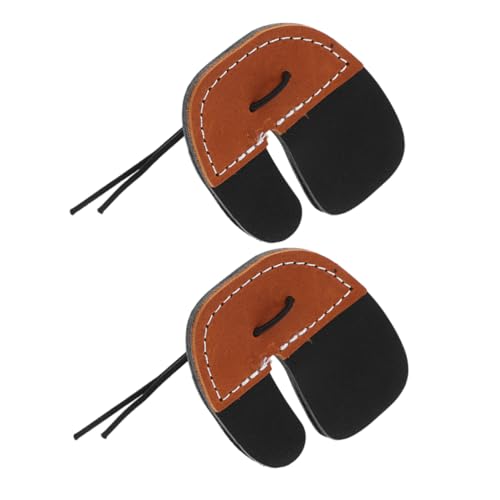 BESPORTBLE 2pcs Leather Archery Bracer Finger Protector Thumb Release for Bow Shooting