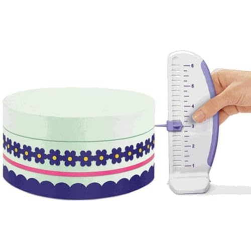 HERCHR Cake Measuring Marker Draw Balance Ruler, Cake Scraper Smoother Acrylic Cake Scraper Cake Edge Side Decorating Tools Cake Leveler Cake Scraper Cake Scraper Smoother Dough Scoring Tool