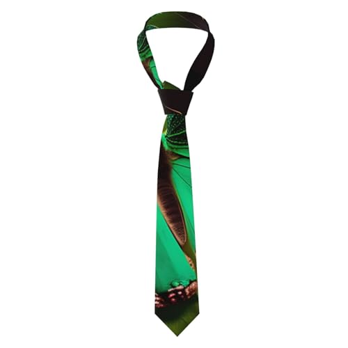 SMAZDFXX Corbata de poliéster con estampado de mariposas de colores para hombre, corbata de negocios para padrinos de boda.