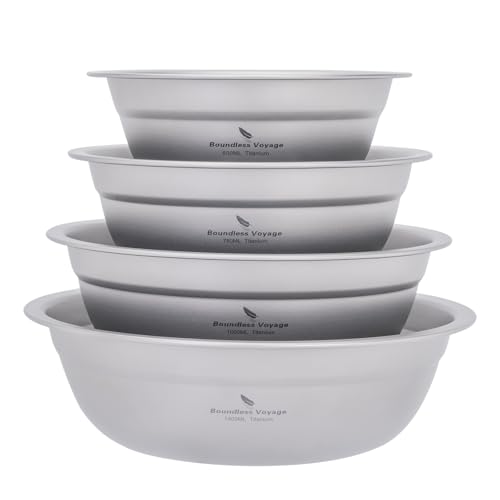 Assiettes de camping en titane haut de gamme légères et compactes pour cuisine extérieure
