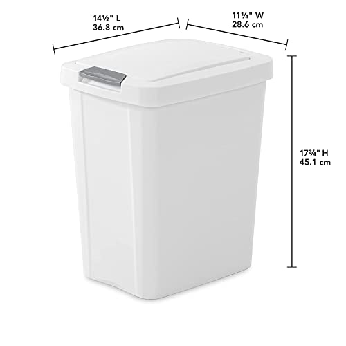 sterilite 10439004 75 gallon black plastic touchtop wastebasket