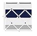 Navy Blue, Gray and White Fabric Memory/Memo Photo Bulletin Board for Stripe Collection