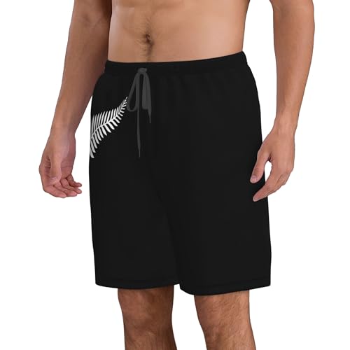 CUTEDWARF New Zealand Maori Fern Men's Swim Trunks Beach Swimwear Beach Shorts Summer Board Shorts4