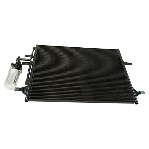 Image of TRQ A /C Condenser and Receiver Drier Assembly Compatible with 2011-18 Volvo S60 2016-18 S60 Cross Country 2015-16 S80 2015-18 V60 2015-18 V60 Cross Country 2010-17 XC60 2015-16 XC70