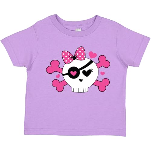 inktastic Girl Pirate Skull Valentine Toddler T-Shirt