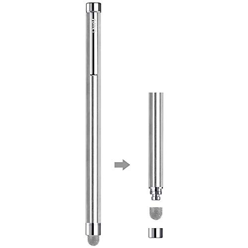 Stylus Pens For Touch Screens, Chaoq Mesh Fiber Capacitive Stylus (2 Pcs), With 12 Replaceable Mesh Fiber Tips - Silver #TOP2