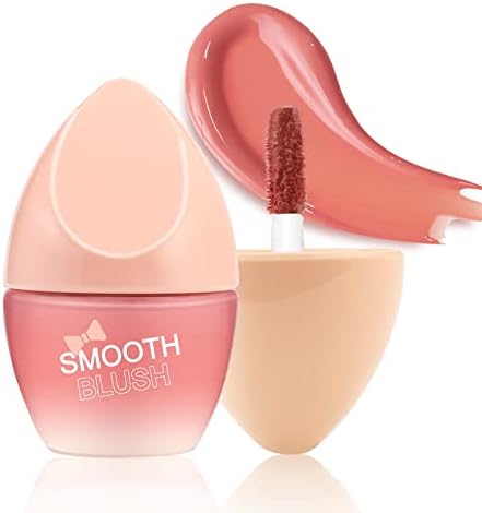 Boobeen Liquid Blush Cream Makeup Lightweight Gel Face Blush Berry Cheek Color Rouge Cream, High Pigment Blush Makeup for Cheeks, Create A Longwear Natural-Looking