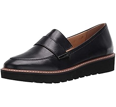Amazon.com | Naturalizer Womens Adaline Slip On Lightweight Platform Loafer  ,Black Leather,5M | Loafers \u0026 Slip-Ons