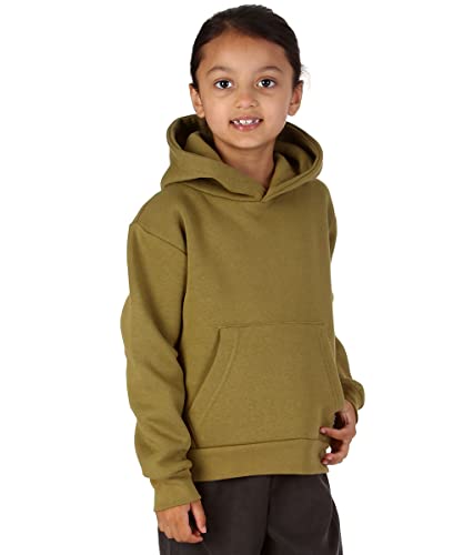 Image of Trendy Toggs Kids Plain Overhead Olive Green Hoodie 9-10