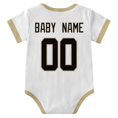 Image of KREDE Baby Clothes Custom Short Sleeves for Baby Boy Gifts | Custom Bodysuit with Number Name Gifts for Baby