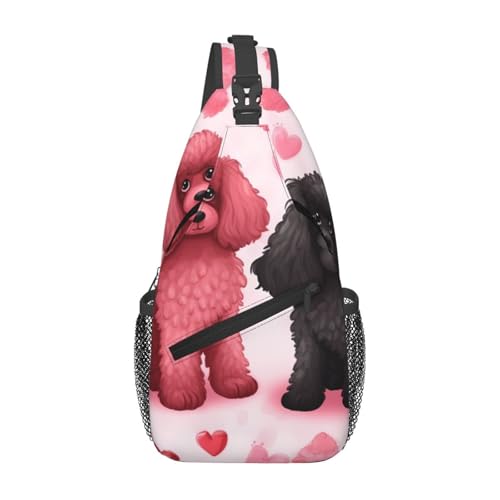 Mochila cruzada para hombre estilo sling en negro miniatura 1