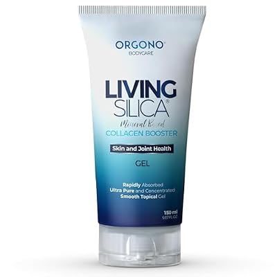 Living Silica ORGONO Mineral-Based Collagen Booster Gel | Topical Use & Dermal Absorption | Clinically Proven | Supports Skin & Joint Health | Promotes Hydration & Collagen Regeneration | 150mL