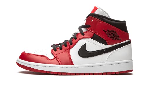 Nike Men's Air Jordan 1 Mid Chicago 2020', White/Gym Red/Black, 10