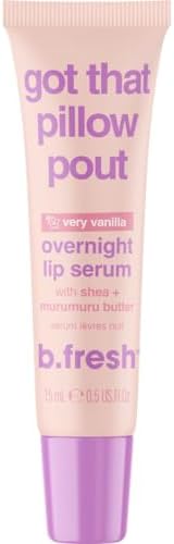 b.fresh Overnight Lip Serum | Got that Pillow Pout - Deep Hydrating Lip Mask, Enriched with Shea Butter, Vanilla Flavored Moisturizer, .5 Fl Oz