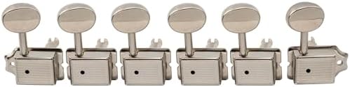 Musiclily Pro Vintage Style Split Shaft 6 in Line Guitar Tuners Tuning Pegs Keys Machine Heads Set for Squier Classic Vibe Strat/Tele Style, Nickel