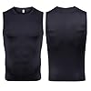 Ruowuhen 2 Pezzi Canotta Compressione Uomo, Maglia Sportiva Senza Maniche Aasciugatura Rapida per Bodybuilding Palestra Running Nero+Nero M #1