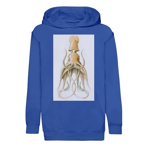 Pieuvre biologie sweat à capuche enfant gravure ancienne calamar idée cadeau originale