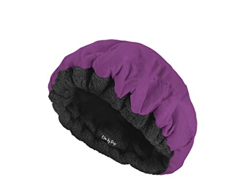 Glow by Daye Cordless Deep Conditioning Thermal Heat Cap, Microwavable Heat Therapy for Hair, Portable, Reversible Grape