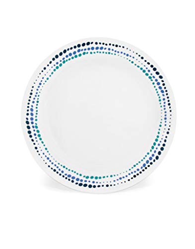 Corelle Es Ocean Blue Glass Microwave 21 Pcs Dinner Set + Snacks Plate Pack Of 6 Pcs Combo Gift Item #TOP2