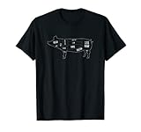 Butcher Pig Parts - Meat Butchering Pork BBQ Chef Grill Gift T-Shirt