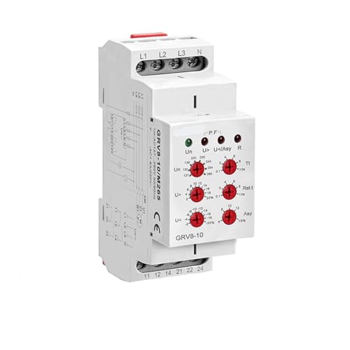 Relé de protección trifásico GRV8-10 380V contra sobretensión