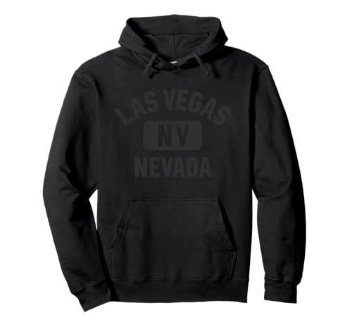 Las Vegas NV Gym Distressed Black Pullover Hoodie