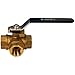 Dixon Valve BBV75DTW, 3/4" 3-Way Brass Diverting Ball Valve (Pack of 3 pcs)