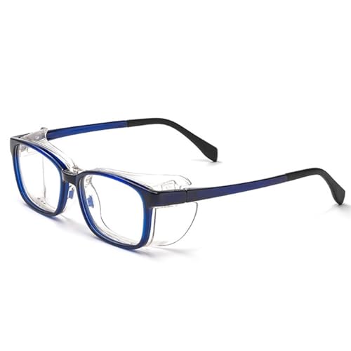 FGAQLUK Gafas Alérgicas Al Polen for Adultos, Gafas Integrales, Luz Azul Y Antivaho, Montura De Silicona Extraíble, Adecuadas for Personas Con Ojos Sensibles (Color : Azul)