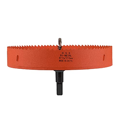 sierra de corona, Cortador de agujeros HSS de profundidad de corte bimetálico, diámetro 200-250 mm, adecuado for cortar madera, paneles de yeso y láminas de metal blando(Diameter 230mm)