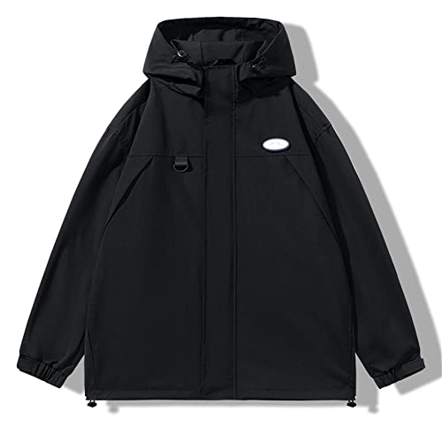 Veste bomber surdimensionnée homme coupe-vent et imperméable style baggy noir
