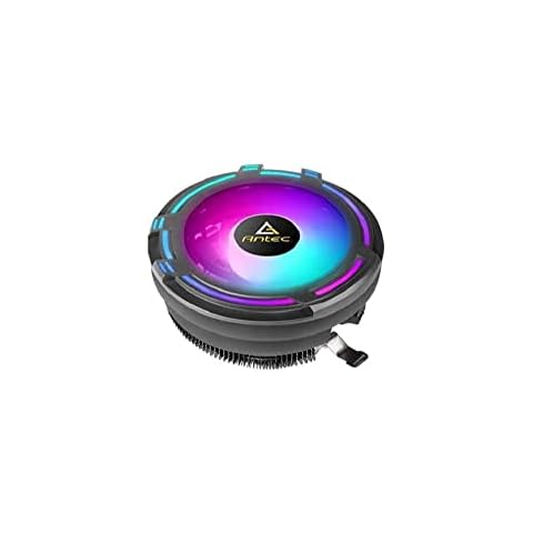 Antec T120 Chromatic Compact Heatsink & Fan, Intel & AMD Sockets, RGB Silent Fan, Black Aluminium Fins, 95W TDP Cover