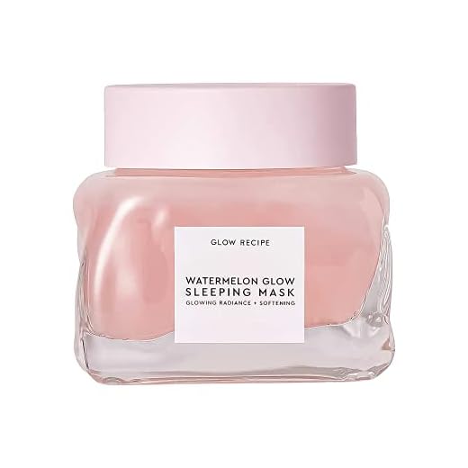 Glow Recipe Mini Watermelon Sleeping Mask - Hydrating, Pore Refining Overnight Face Mask with AHAs, Hyaluronic Acid + Pumpkin Seed Extract - Anti-Aging Gel Mask for Soft, Glowing Skin (30ml / 1oz)