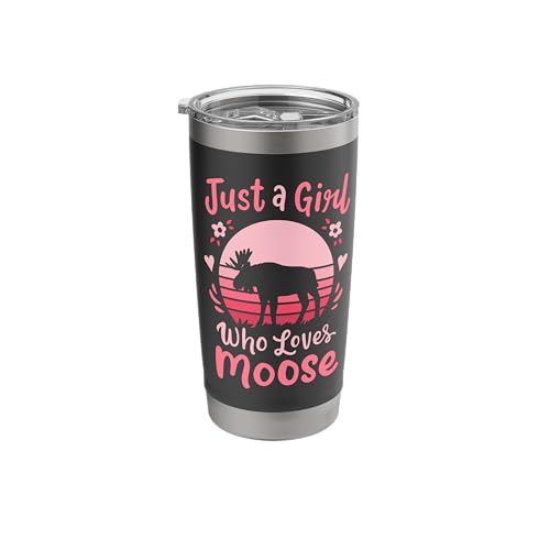 Elk Nur ein Mädchen das Elche liebt Stainless Steel Insulated Tumbler
