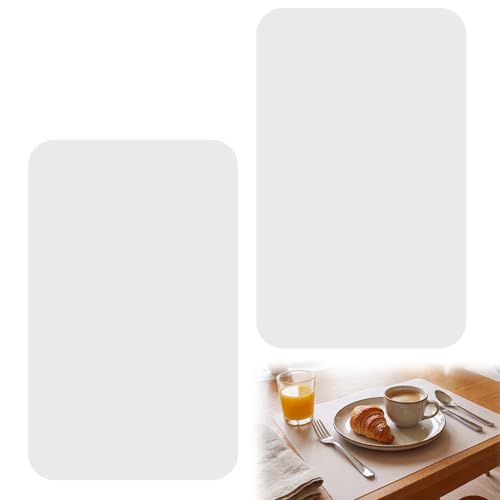 Tapis Silicone Lot de 2 Pièces 40x30cm, Protège Plan de Cuisine Résistant À La Chaleur, Antidérapant et Imperméable, Plateau Translucide Idéal pour Cuisine, Pâtisserie, Bricolage et Table À Manger