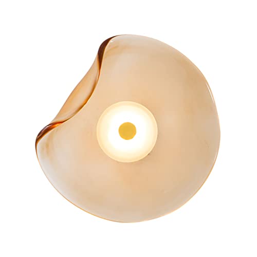 QSYJCCXD Strongbox 3000K 5W LED Red Redon Vidrio LUME DE LUZ DE LA LAMBILA DE Apliques Minimalista de Vidrio Minimalista, Escaleras de Entrada de Pared de la Pared de la Pared (púrpura) Safe