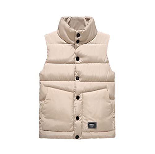 Gilet sans manches homme coton épais matelassé kaki haut de gamme veste hiver