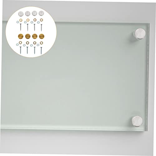 16 Sets Stainless Steel Mirror Fixing Screws Decorative Cover Caps miniatura 6