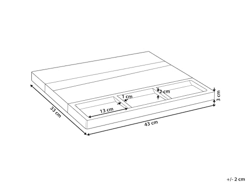 Planche à Découper en Bois d'Acacia avec Compartiments de Rangement