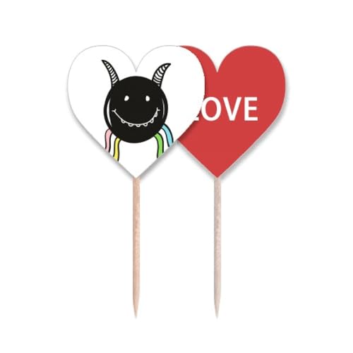 Drapeau Love Heart Cupcake Pick : Finis les Buffets Tristes grâce au Thème Alien