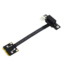 JMT Mini PCIe to PCI-E Adapter Cable 270 20cm Add On Card with FDD 4Pin to SATA Power Cable Support for PCI Express Based MiniCard Tester Extender 1X