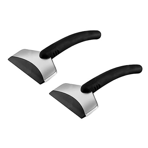 ORFOFE 2 Piezas Pala para Nieve Coche Raspador Hielo Parabrisas con Mango Antideslizante Herramienta Duradera para Limpieza de Vehículos Invierno