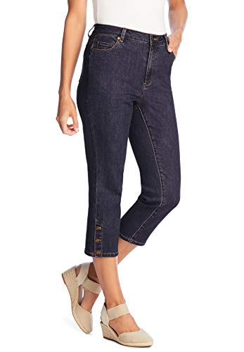 Woman Within Plus Size Comfort Stretch Denim Capri4