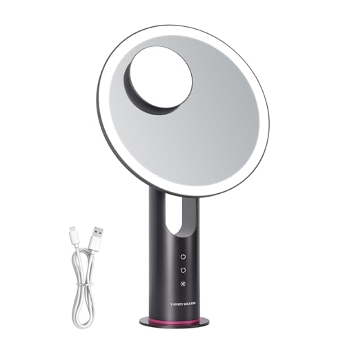 VANITY GRAND LED Makeup Mirror with 5X Magnification and 3 C
