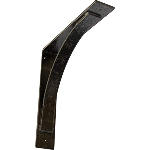 3" W x 16" D x 16" H Morris Steel Bracket, Antiqued Warm Silver
