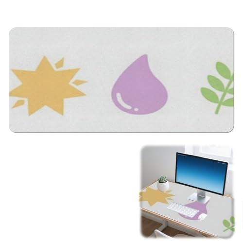 Alfombrilla de escritorio para primavera, Pascua, antideslizante, impermeable, alfombrilla de ratón para juegos, accesorios de escritorio de oficina, decoración del hogar, protector de mesa (42 x 90