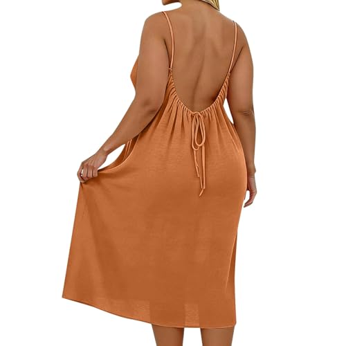 Robe festive chic en lin de style bohème avec un magnifique dos nu